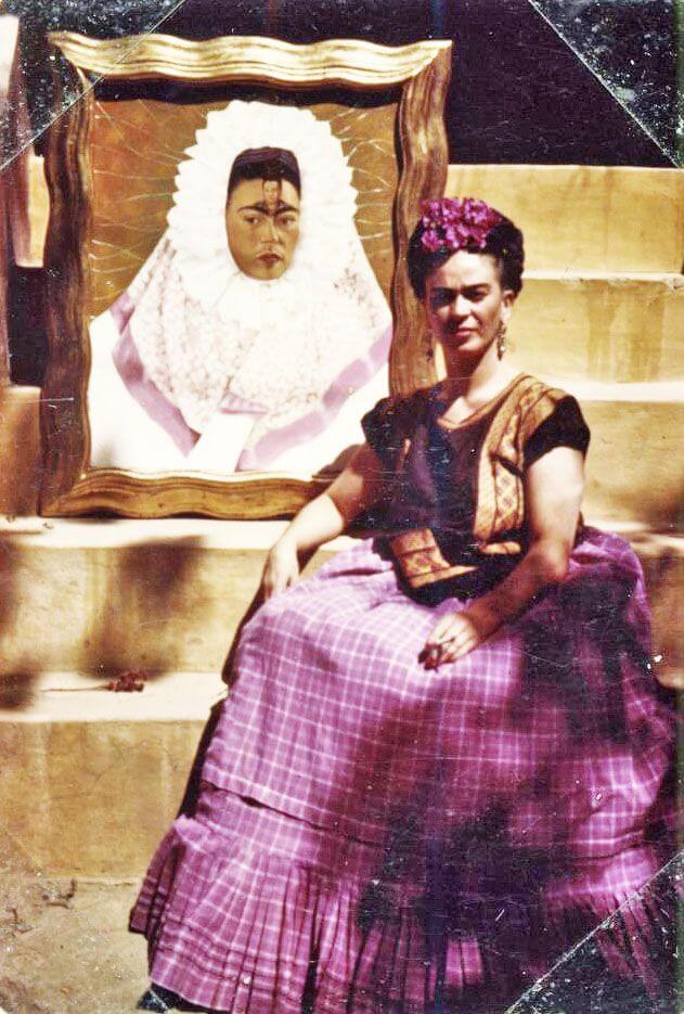 Photo of Frida Dress in Tehuana, 1943 by Frida Kahlo