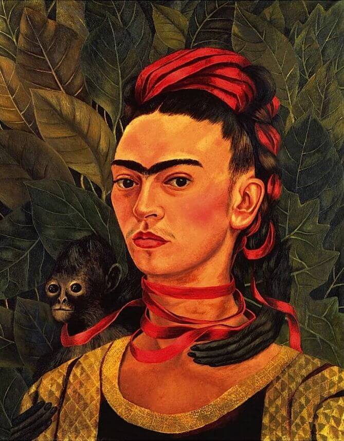 Self Portrait with Monkey, 1940 by Frida Kahlo