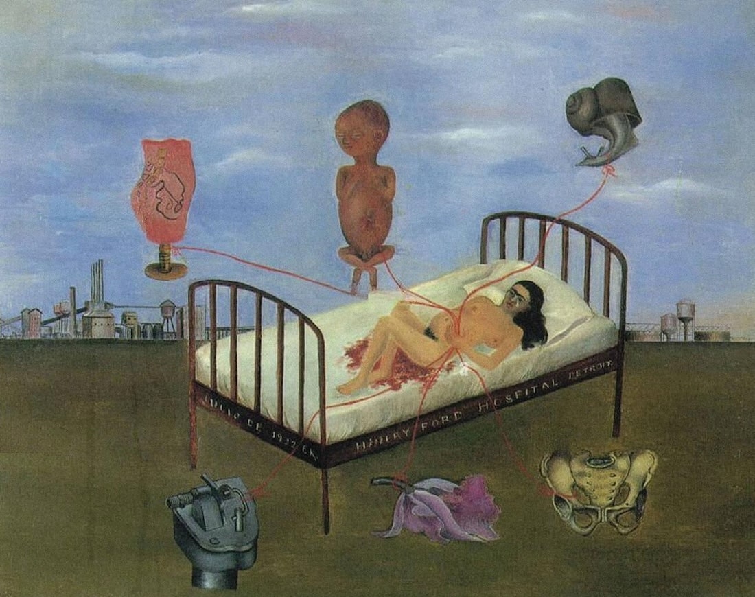 Henry Ford Hospital, 1932 by Frida Kahlo