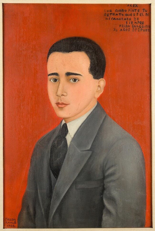 Portrait of Alejandro Gomez Arias - by Frida Kahlo
