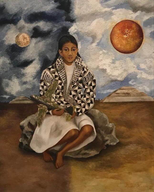 Portrait of Lucha Maria, A Girl from Tehuacan, 1942 - by Frida Kahlo