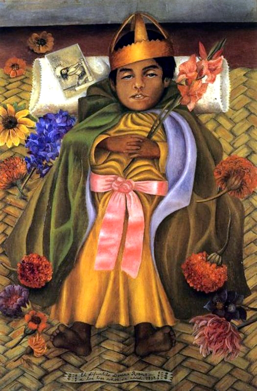 The Deceased Dimas, 1937 - by Frida Kahlo