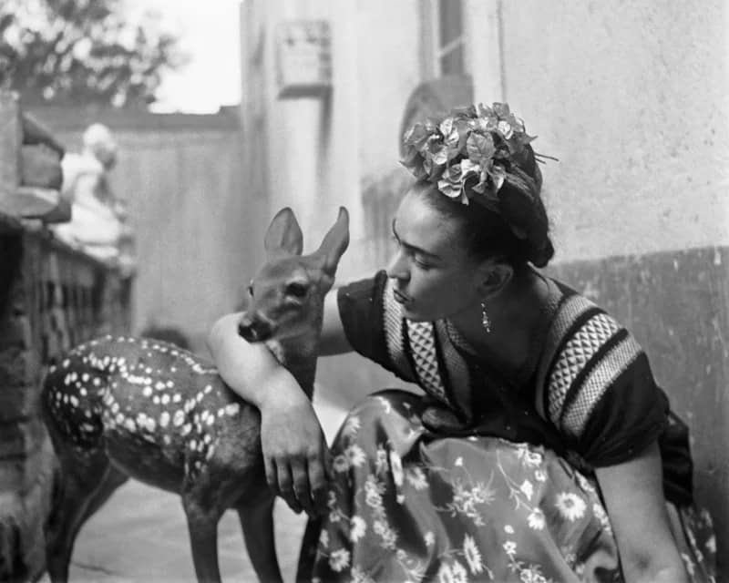 Frida and her Pet Deer Granizo