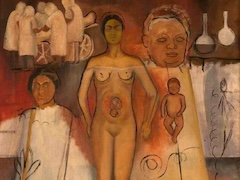 Frida and the Cesarean Operatione by Frida Kahlo