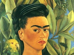 Self Portrait with Bonito by Frida Kahlo