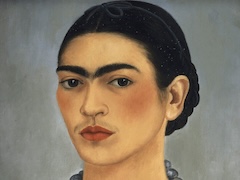 Self Portrait with Necklace by Frida Kahlo