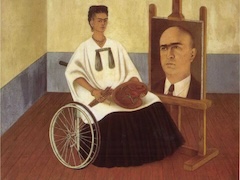 Self Portrait with the Portrait of Doctor Farill by Frida Kahlo